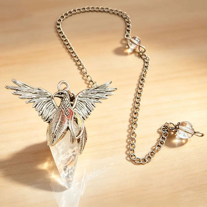 Clear Quartz Phoenix Pendulum