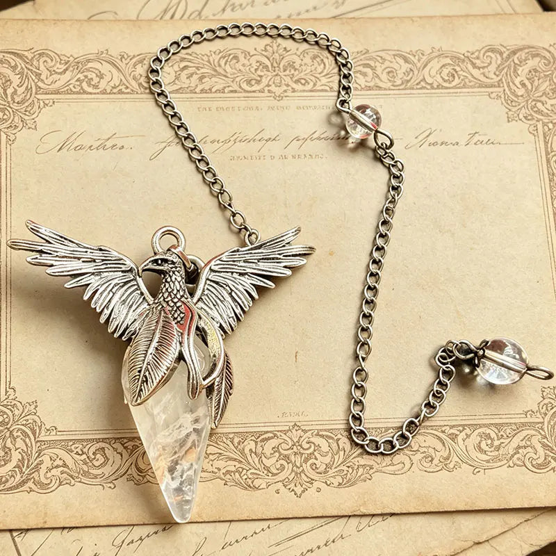 Clear Quartz Phoenix Pendulums