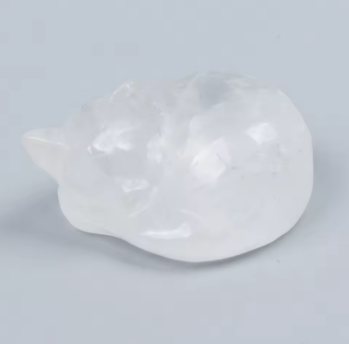 Clear Quartz Sleeping Cat Crystal