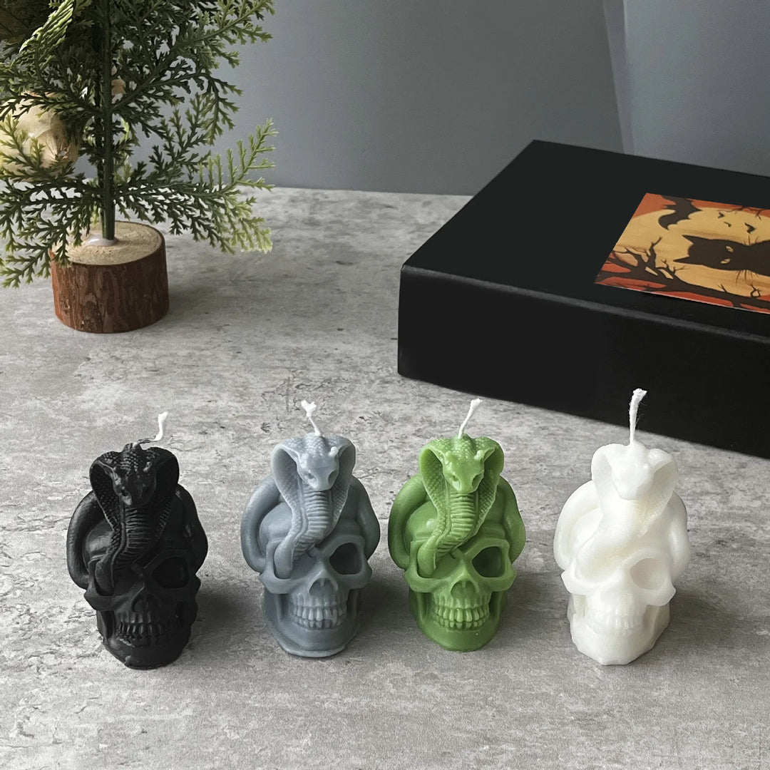 Cobra Skull Candles