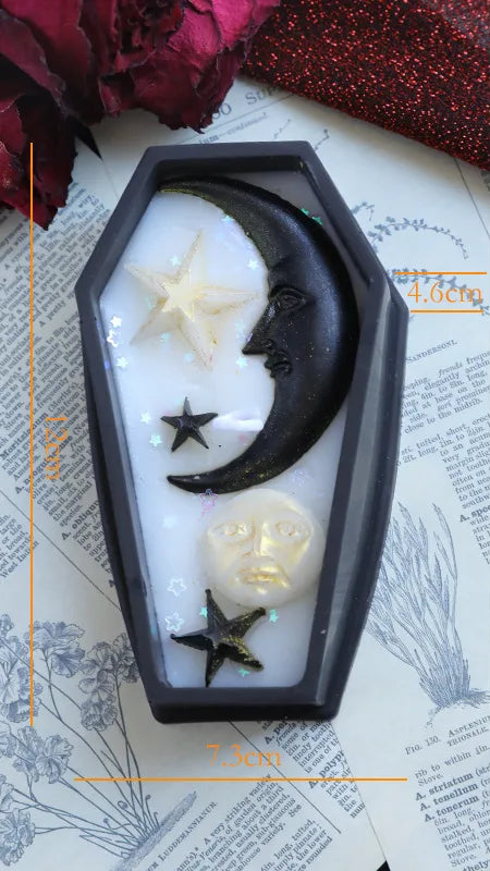 Coffin Moon Candle