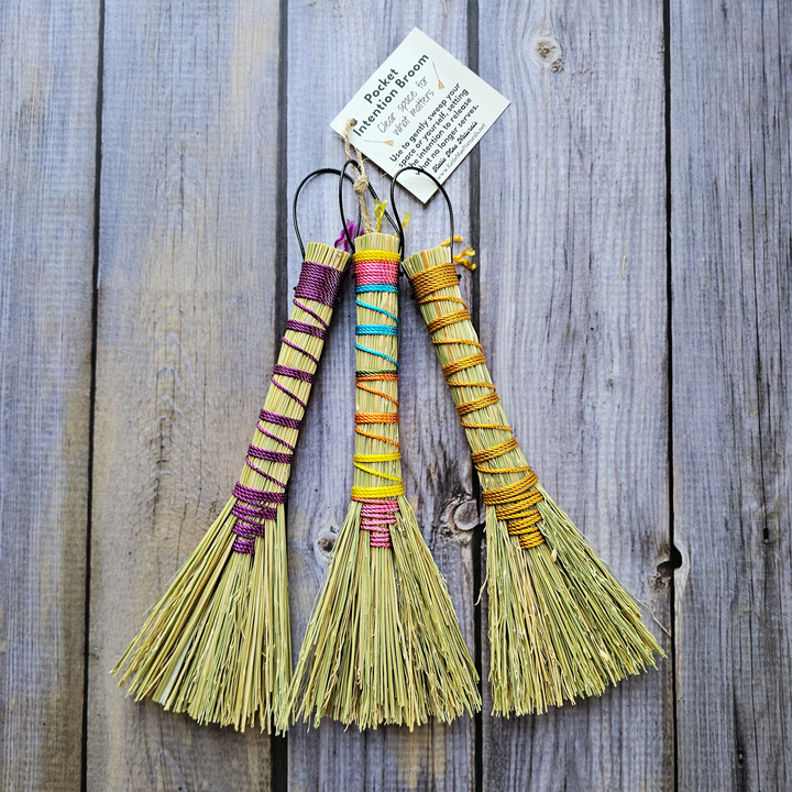 Colorful Handmade Witch Broomsticks