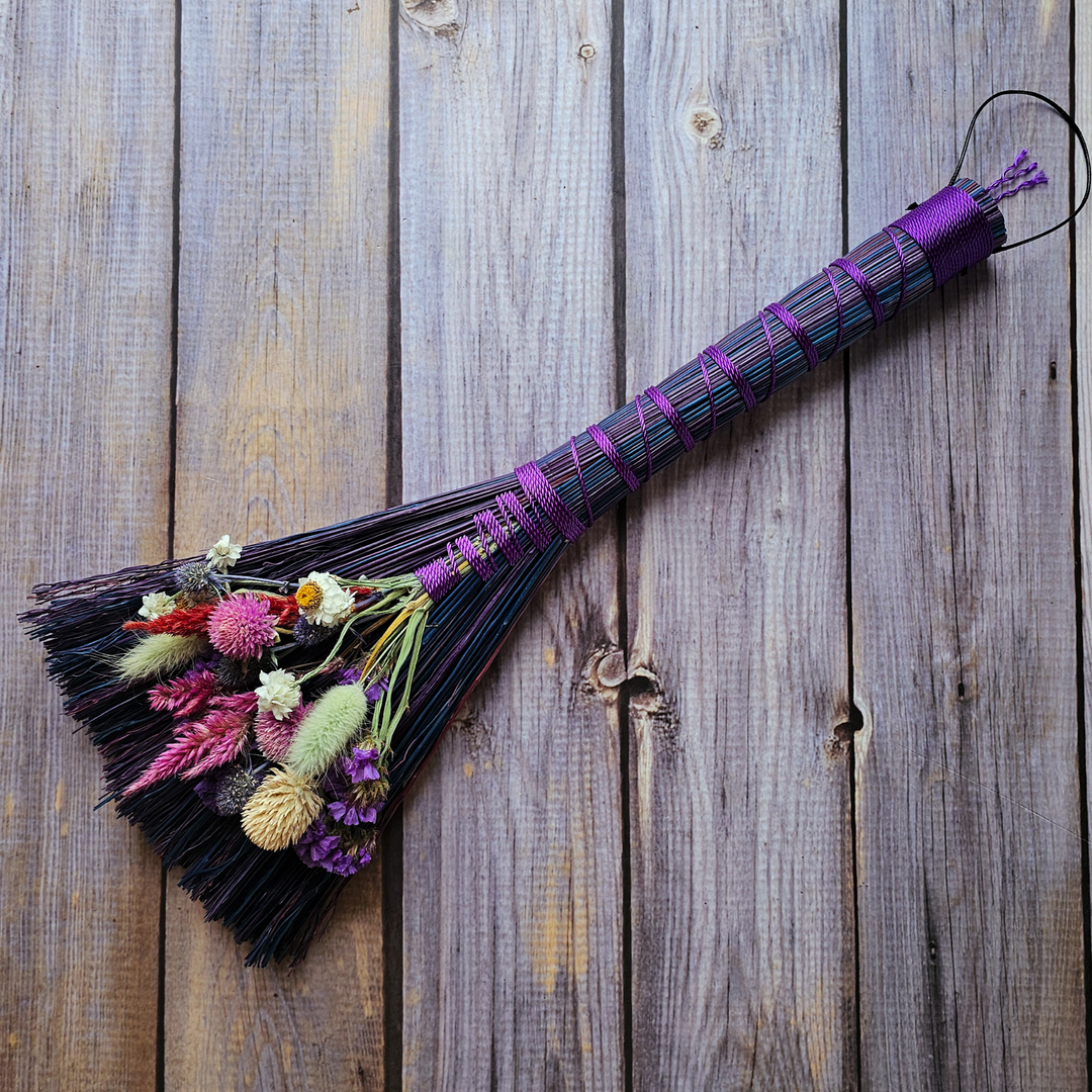 Cottagecore Floral Broom