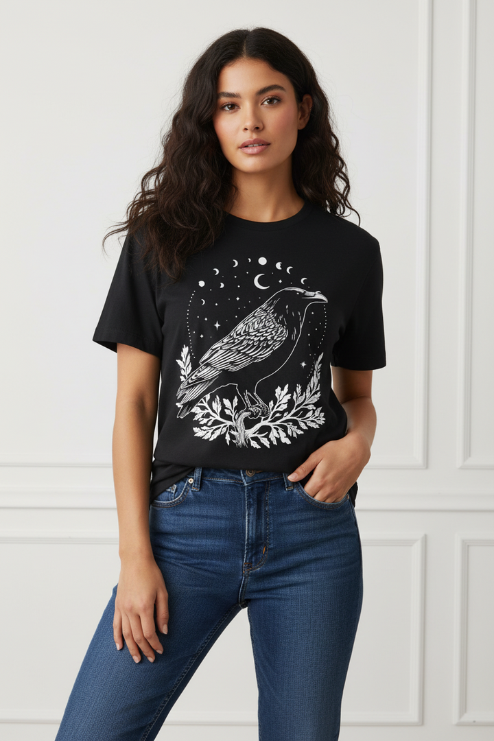 Crow Moon Phase T-Shirt