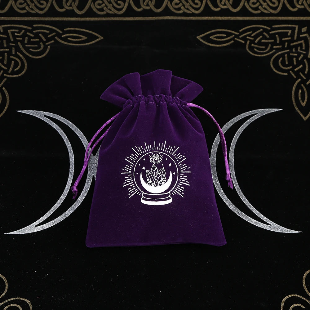 Crystal Ball Purple Velvet Tarot Card Bags