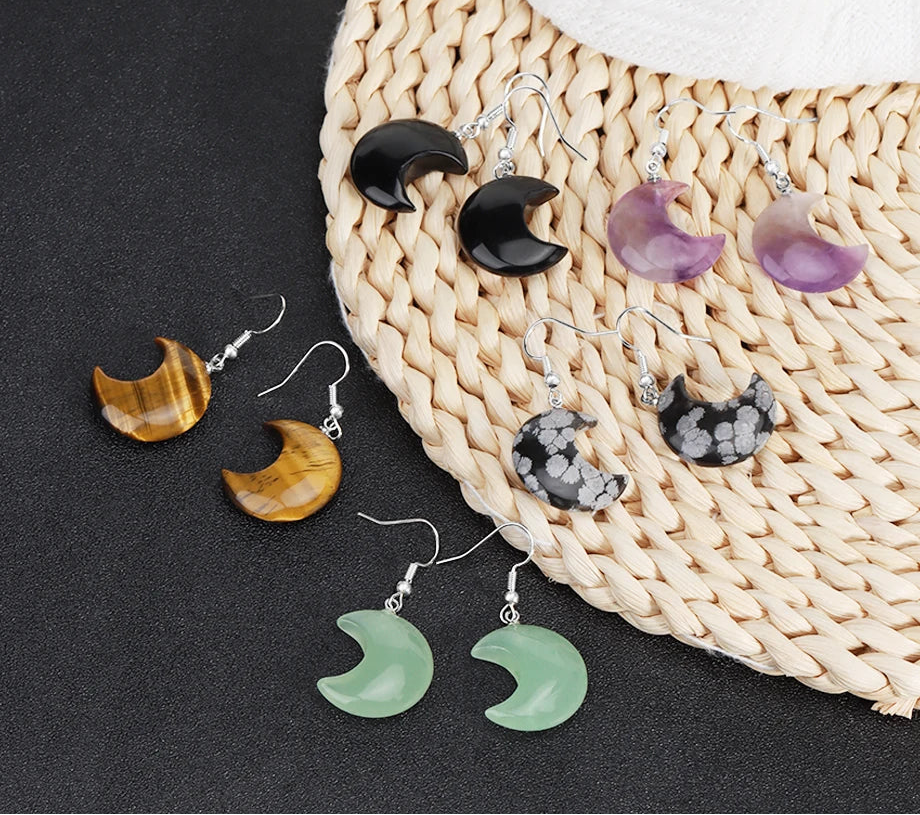 Crystal Moon Earrings