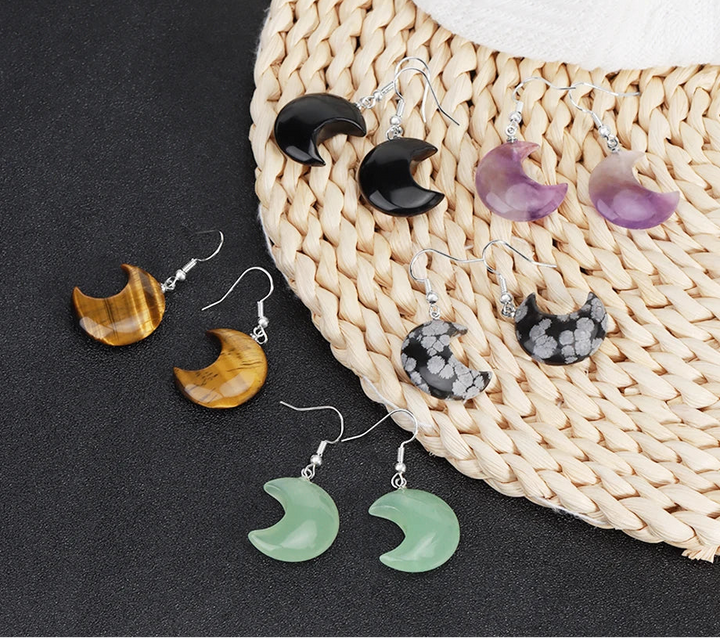 Crystal Moon Earrings