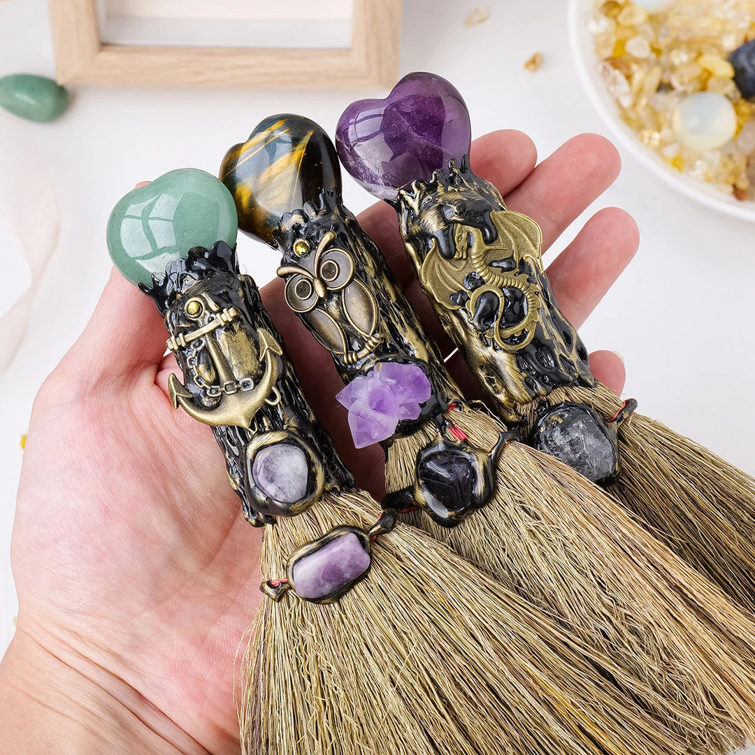 Crystal Heart Altar Brooms