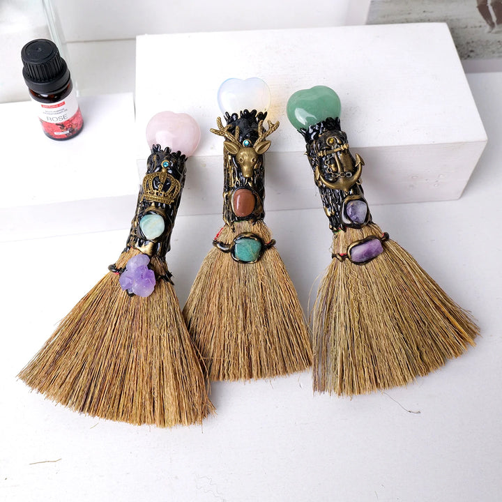 Crystal Heart Brooms