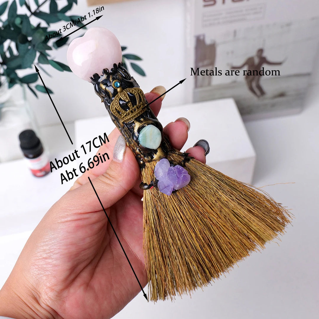 Crystal Heart Witch Broom