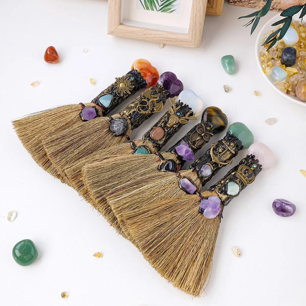 Crystal Heart Witch's Brooms