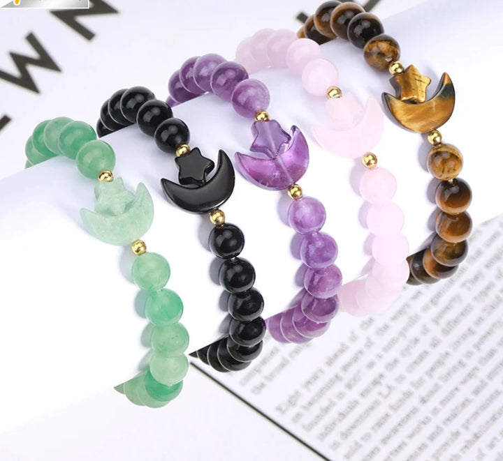 Crystal Moon Beaded Bracelets