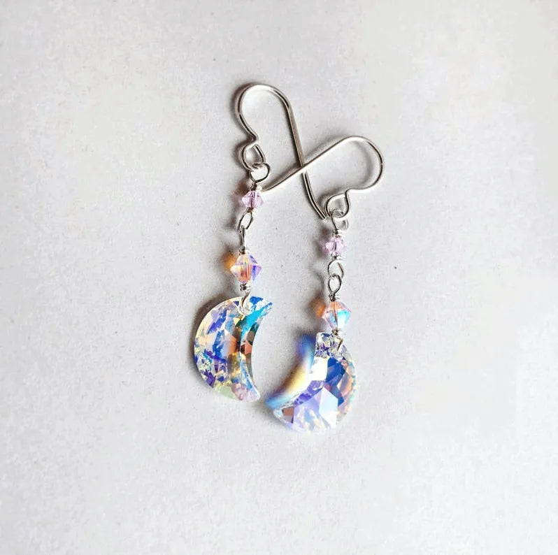 Crystal Moon Earrings