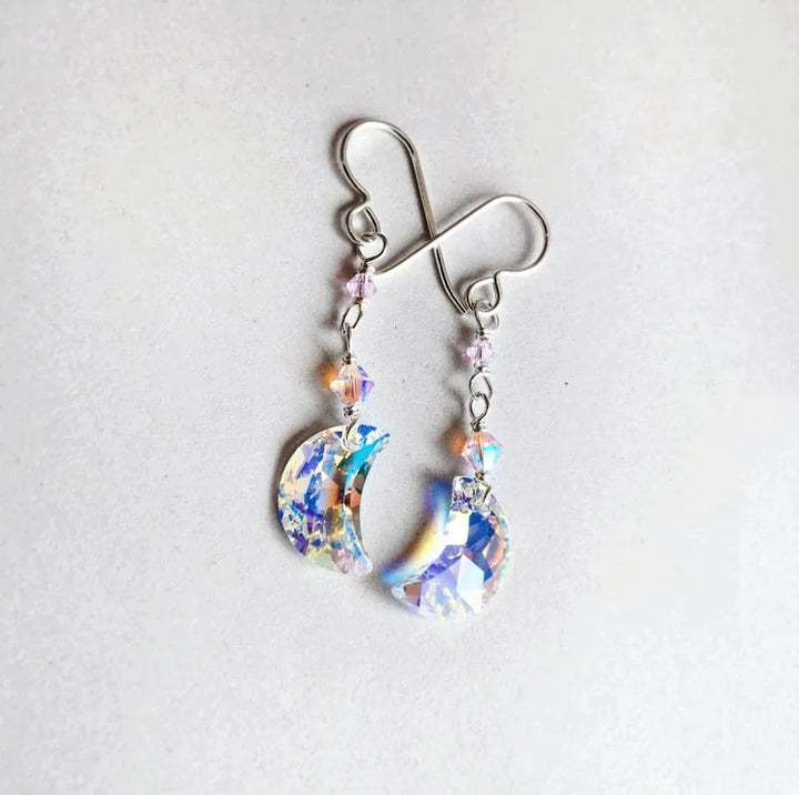 Crystal Moon Earrings