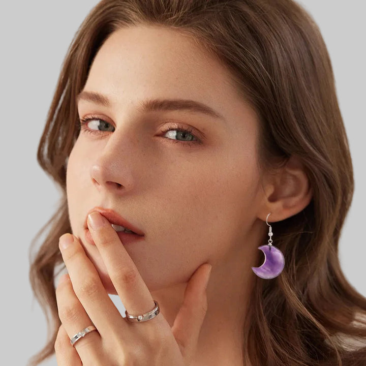 Crystal Moon Earrings For Sale