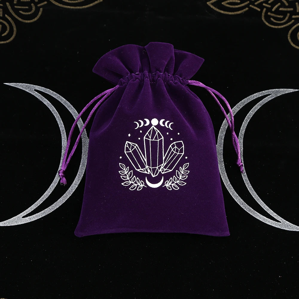 Crystal Moon Purple Tarot Card Bags