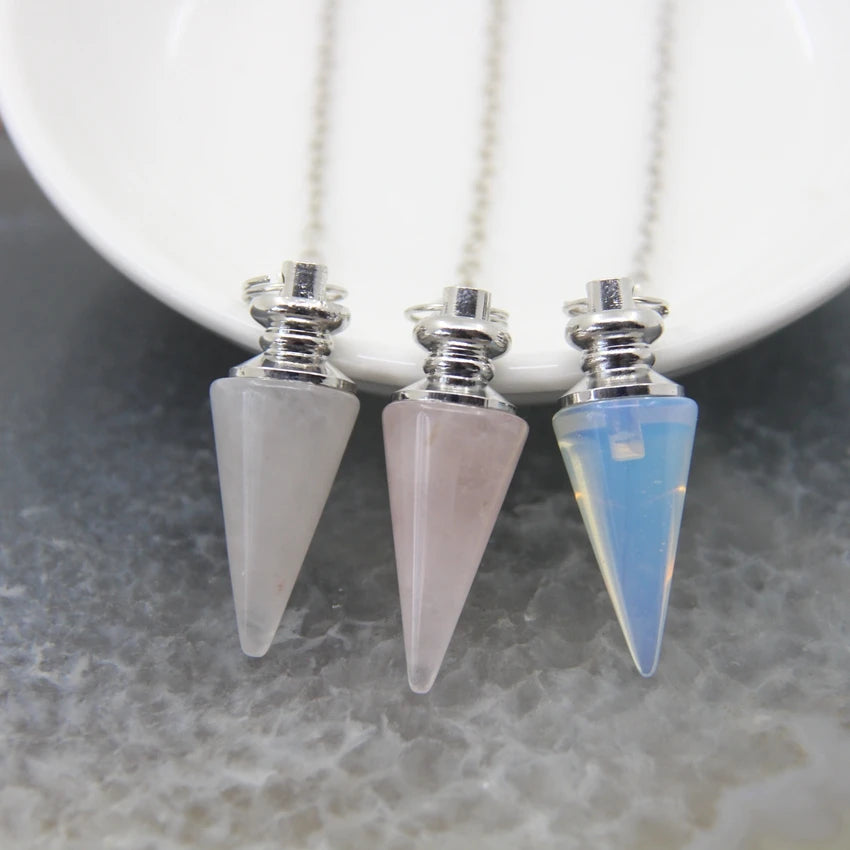 Crystal Pendulums - Clear Quartz, Rose Quartz, & Opalite