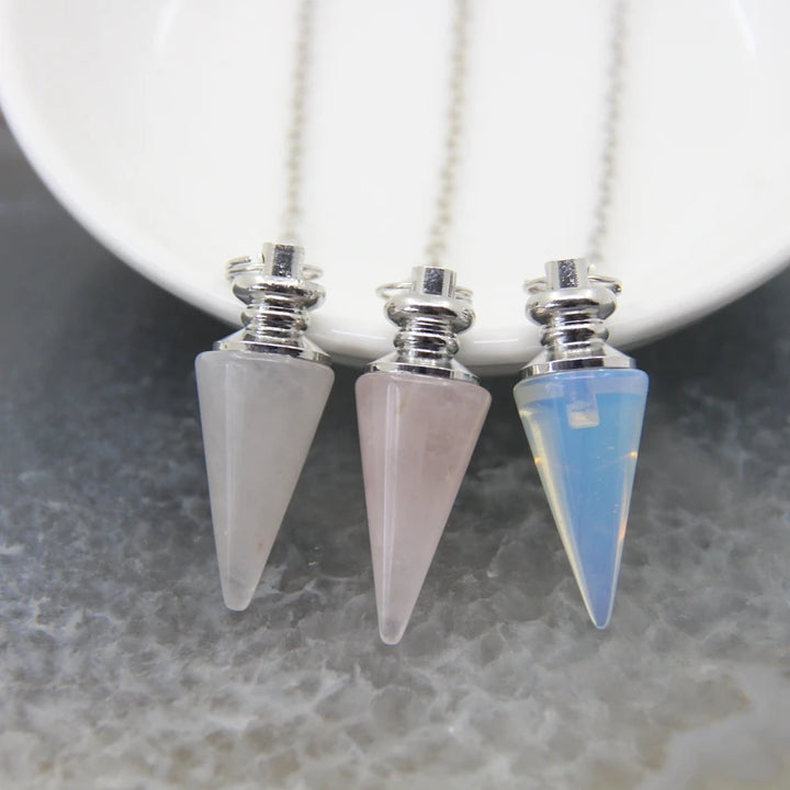 Crystal Pendulums - Clear Quartz, Rose Quartz, & Opalite