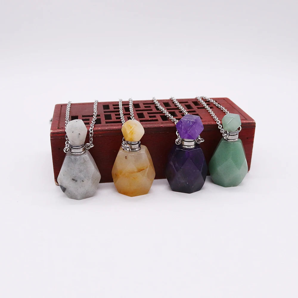 Crystal Perfume Bottle Necklaces