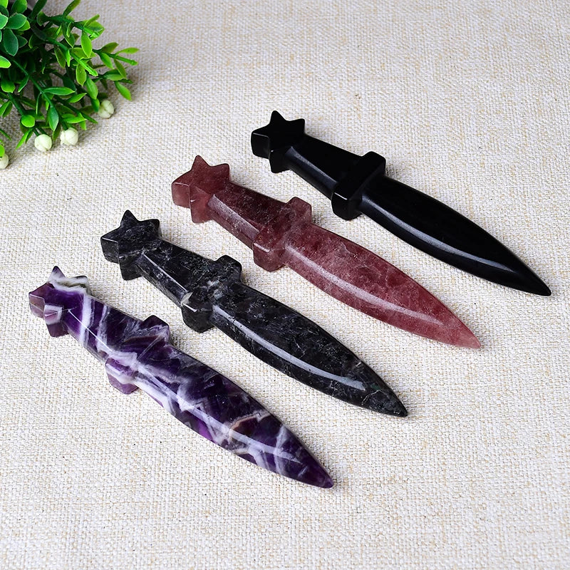 Crystal Star Athames Knives