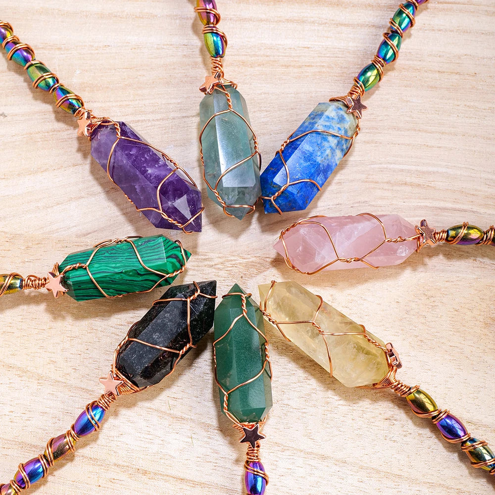 Crystal Wire Wrap Witch Wands