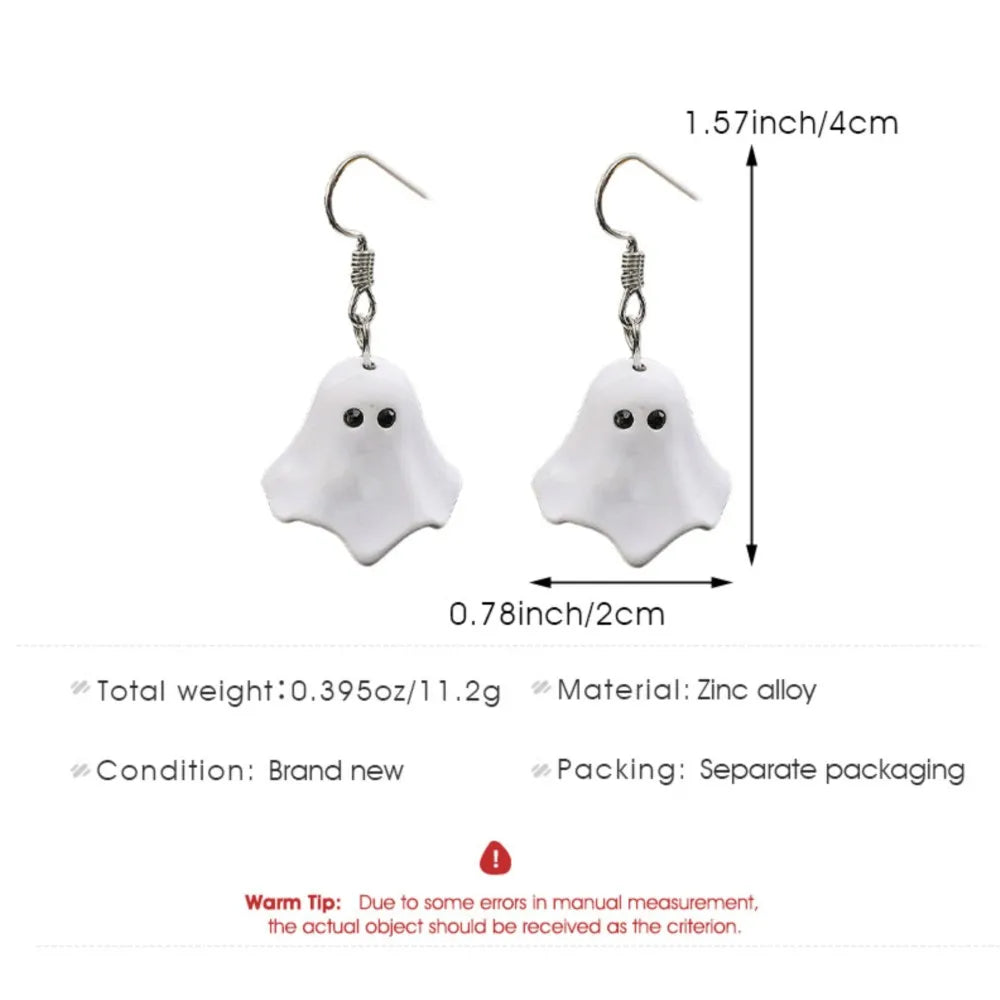 Cute Ghost Earrings For Halloween Size