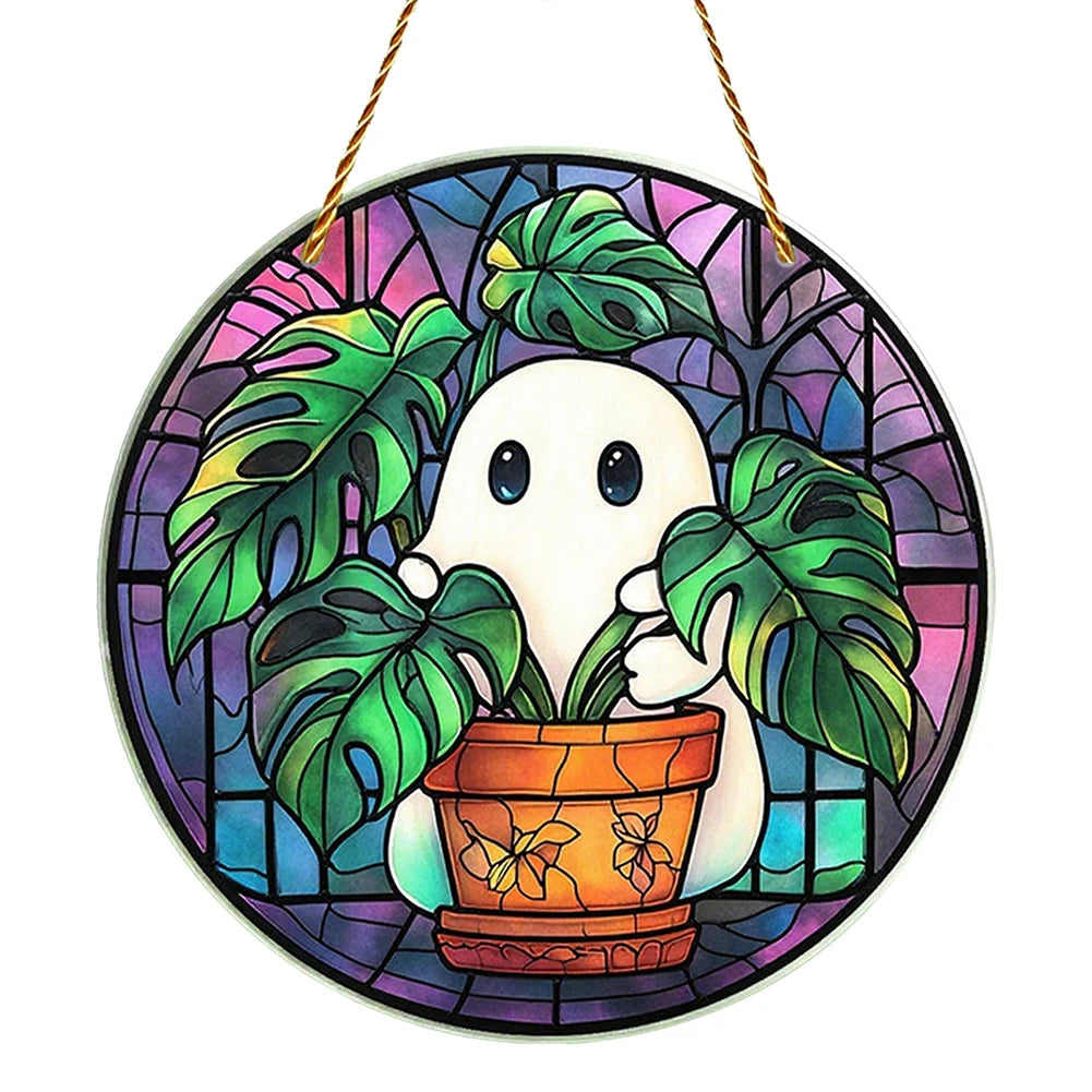 Cute Ghost Plant Suncatcher