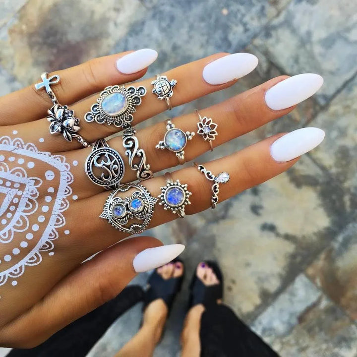 Cute Moonstone Ring Sets