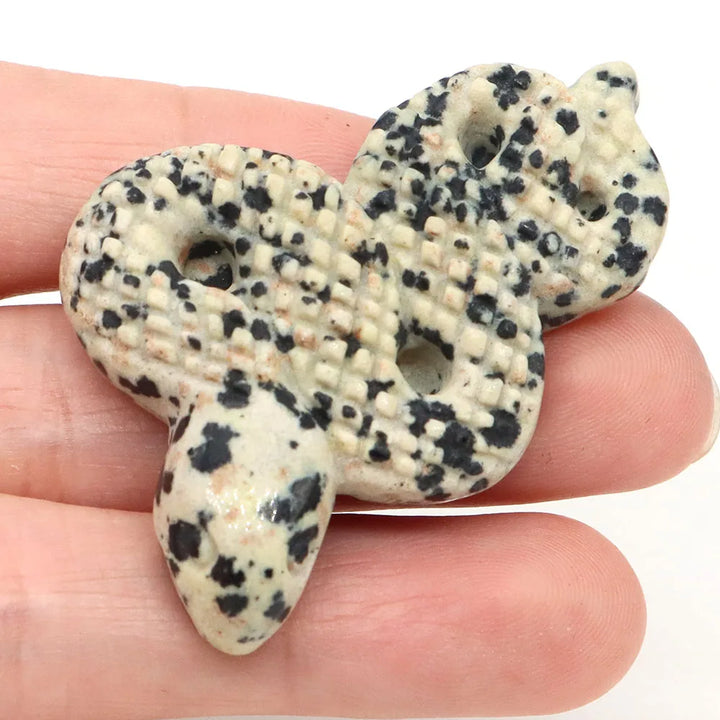 Dalmatian Jasper Crystal Snake
