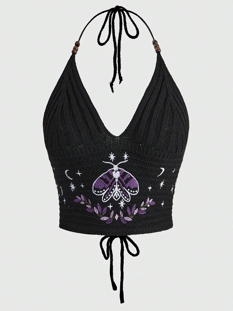 Death Moth Knit Cami Top