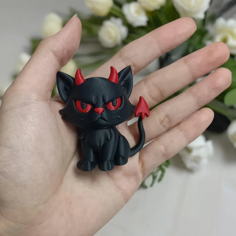 Devil Cat Figurine
