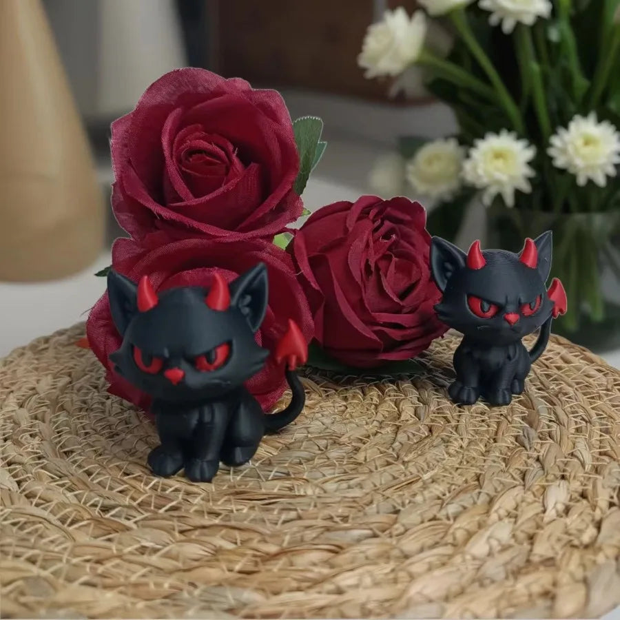 Devil Cat Statues