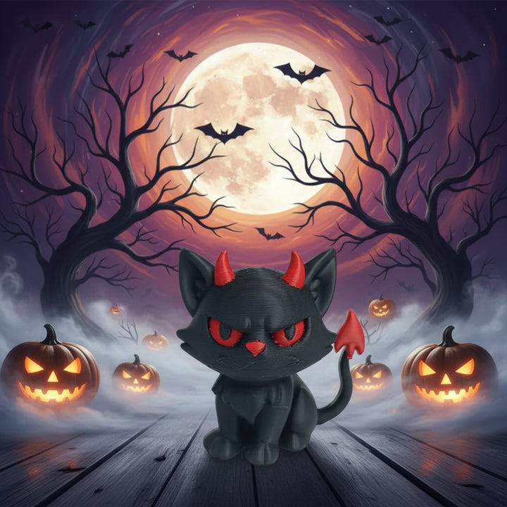 Devil Kitty Statue