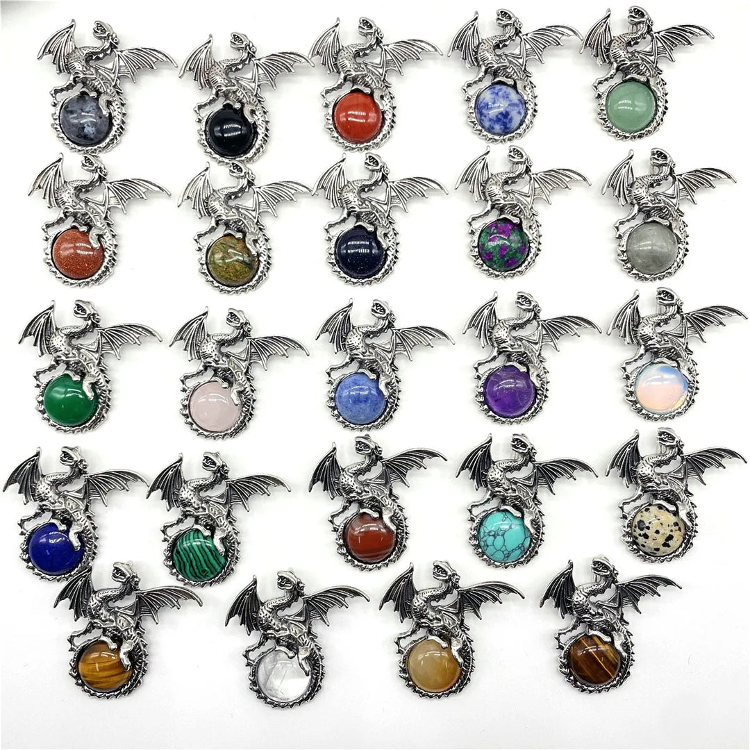 Dragon Crystal Pendant Necklaces
