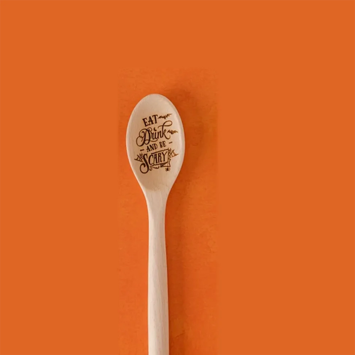 Eat Drink And Be Scary Wood Spoons