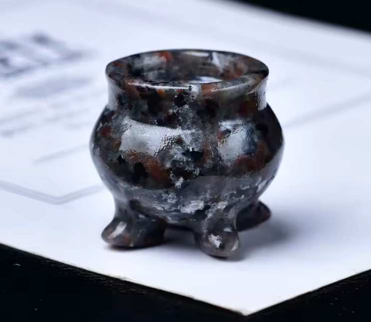 Flame Stone Crystal Cauldron