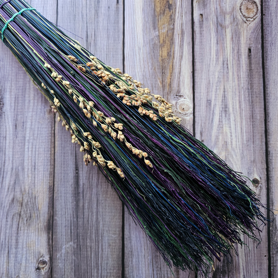 Floral Colorful Witch Brooms