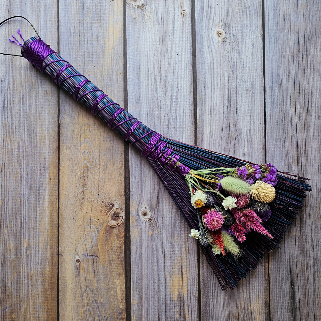 Floral Flowers Witch Broom