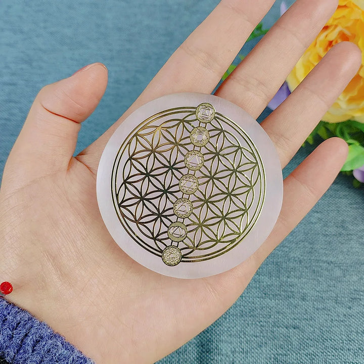 Flower Of Life Chakra Selenite
