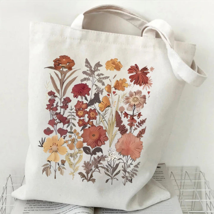 Flower White Tote Bag
