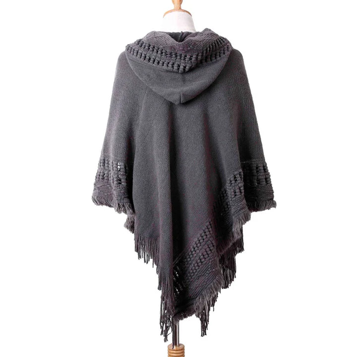 Fringe Boho Gray Shawl