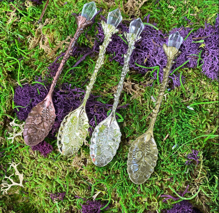 Crystal Clear Quartz Tea Spoons