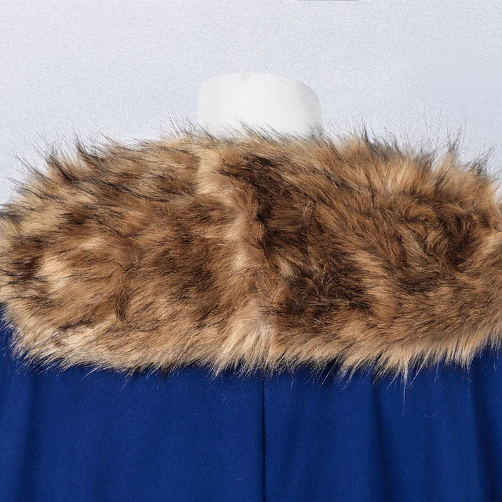 Fur Viking Blue Cloak