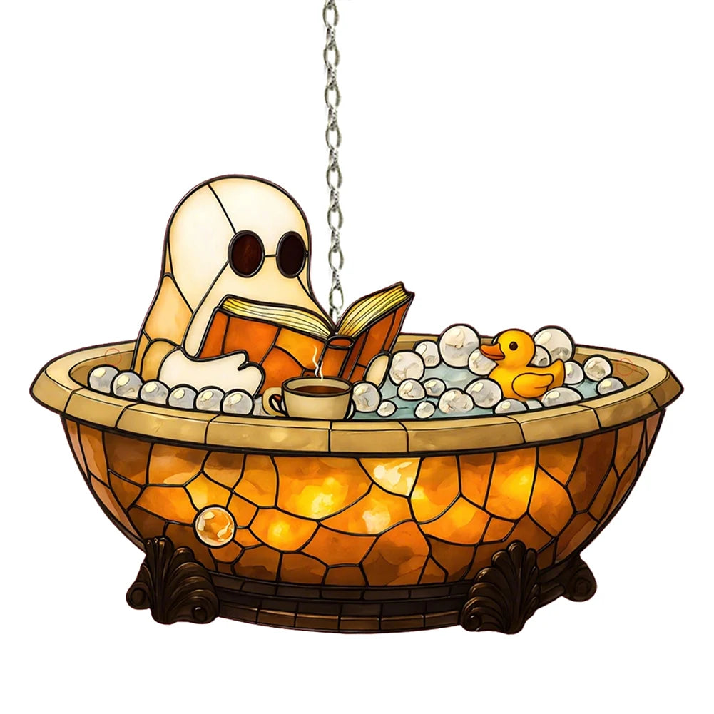 Ghost Bathtub Suncatcher