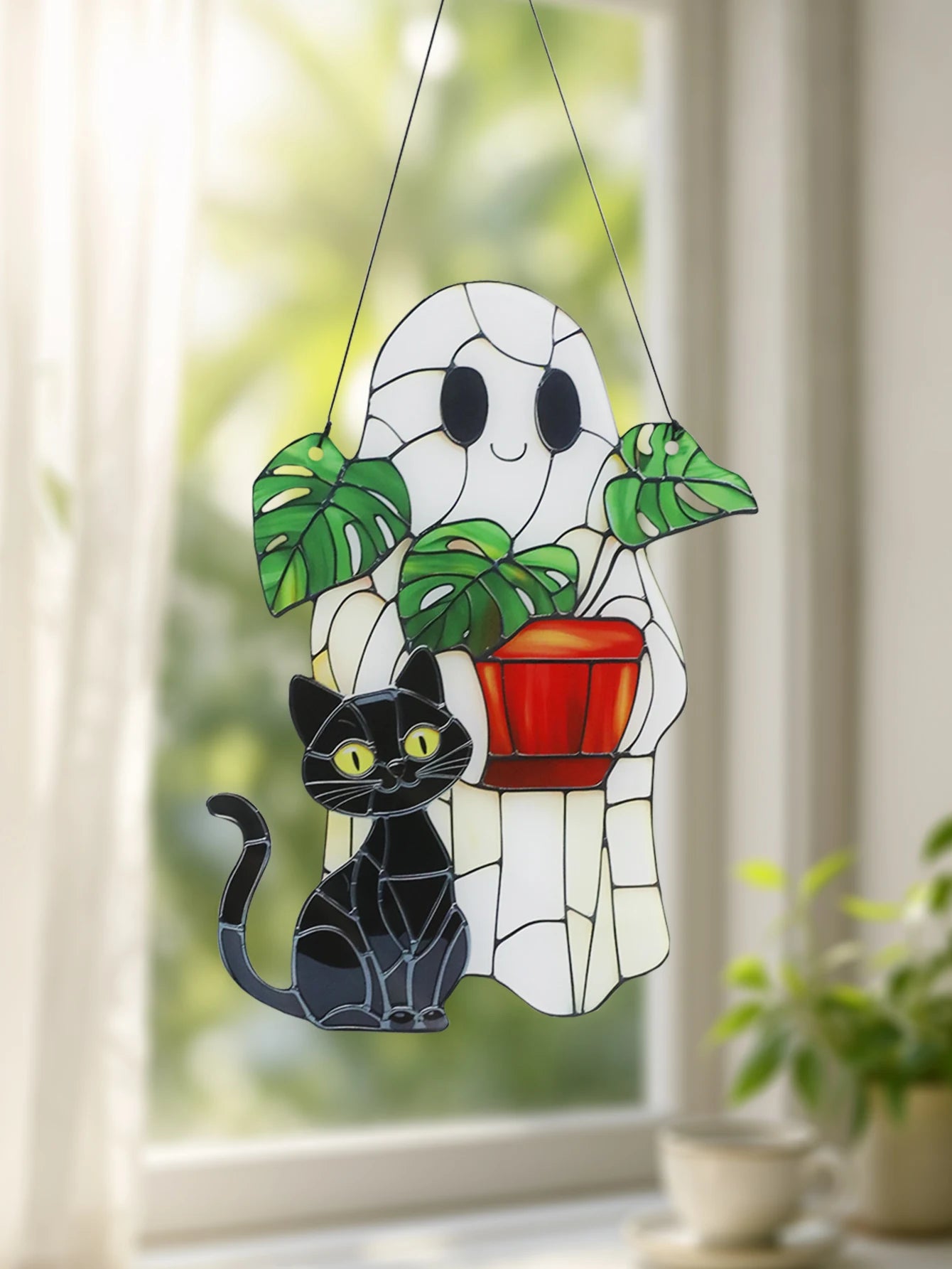 black cat succulent Buy Ghost Cat Plant Suncatcher, Ghost Suncatchers, & Cat Suncatchers – Green Witch Creations