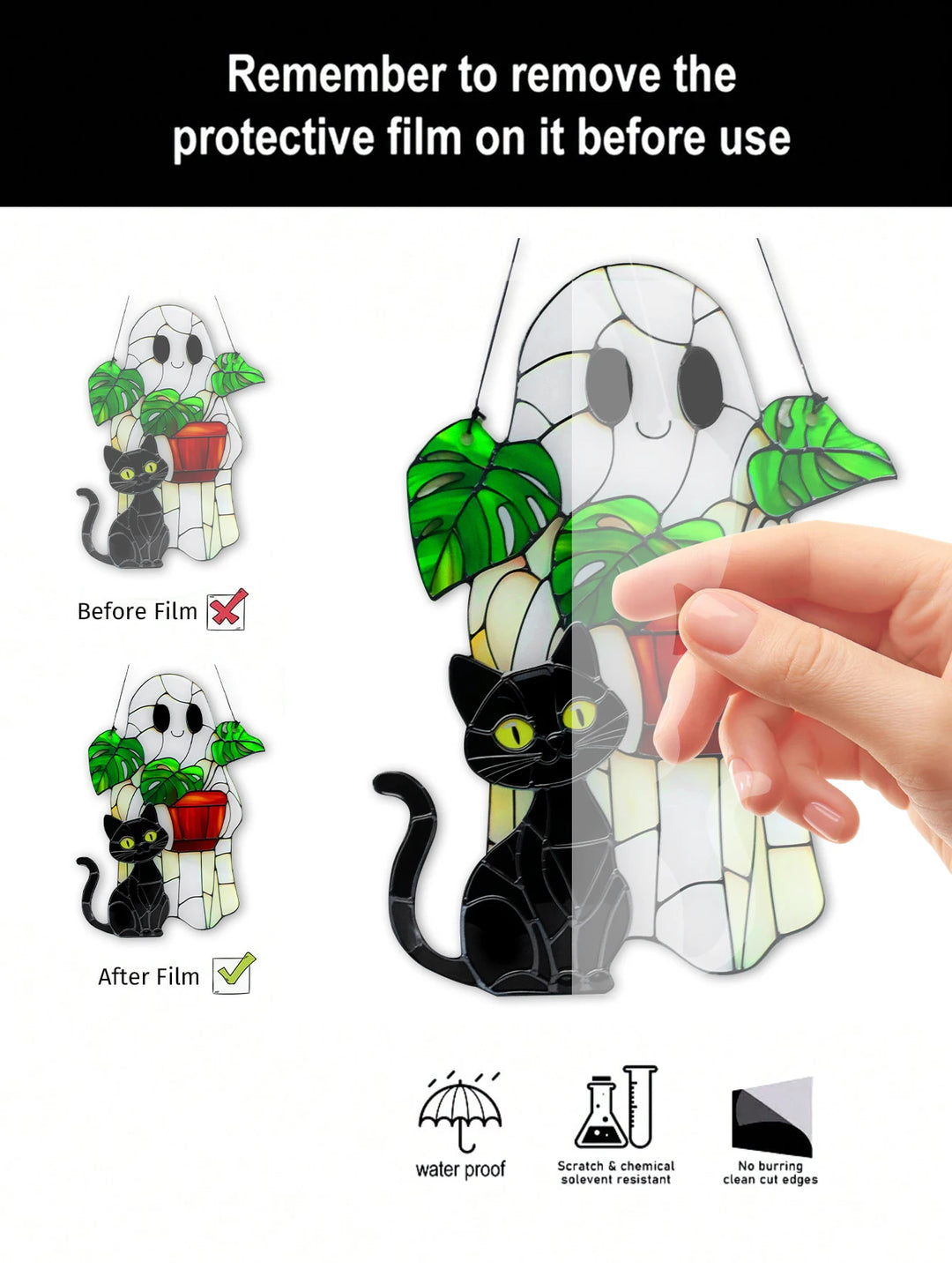 Ghost Black Cat Plant Suncatcher Use