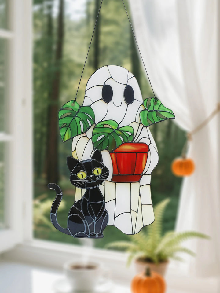 Ghost Black Cat Plant Suncatchers
