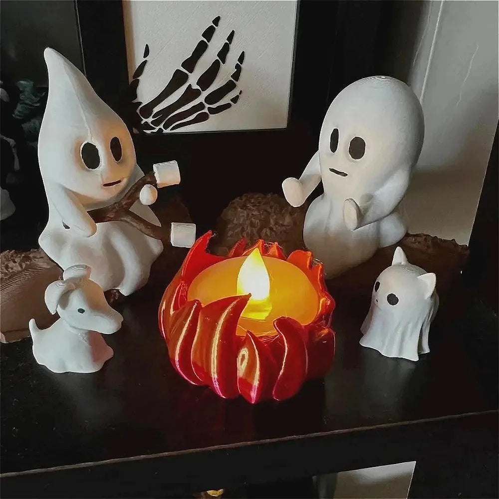Ghost Campfire Statue