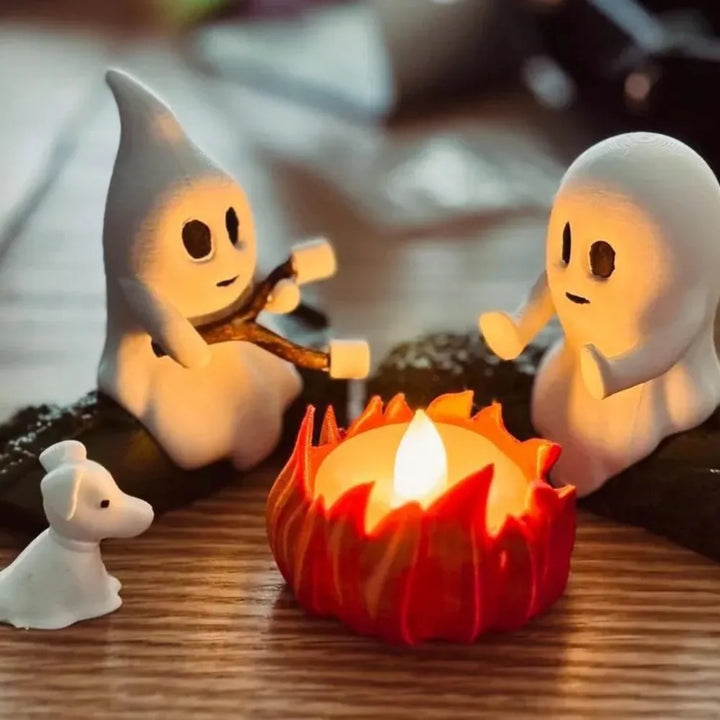 Ghost Campfire Statues