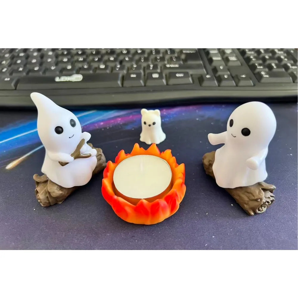 Ghost Campfire Statues Halloween